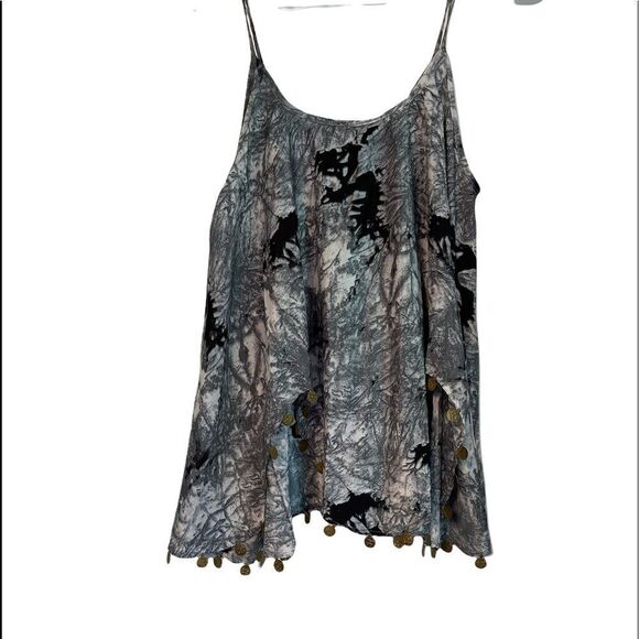 RAGA Tie Dye Spaghetti Straps Coins Top.Size XS - Picture 4 of 11
